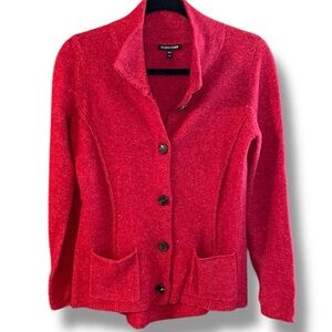 Eileen Fisher Red Cardigan Sweater